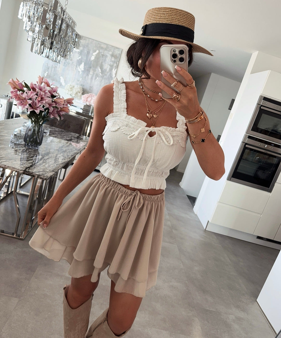 Hosenrock Parisa Uni Beige