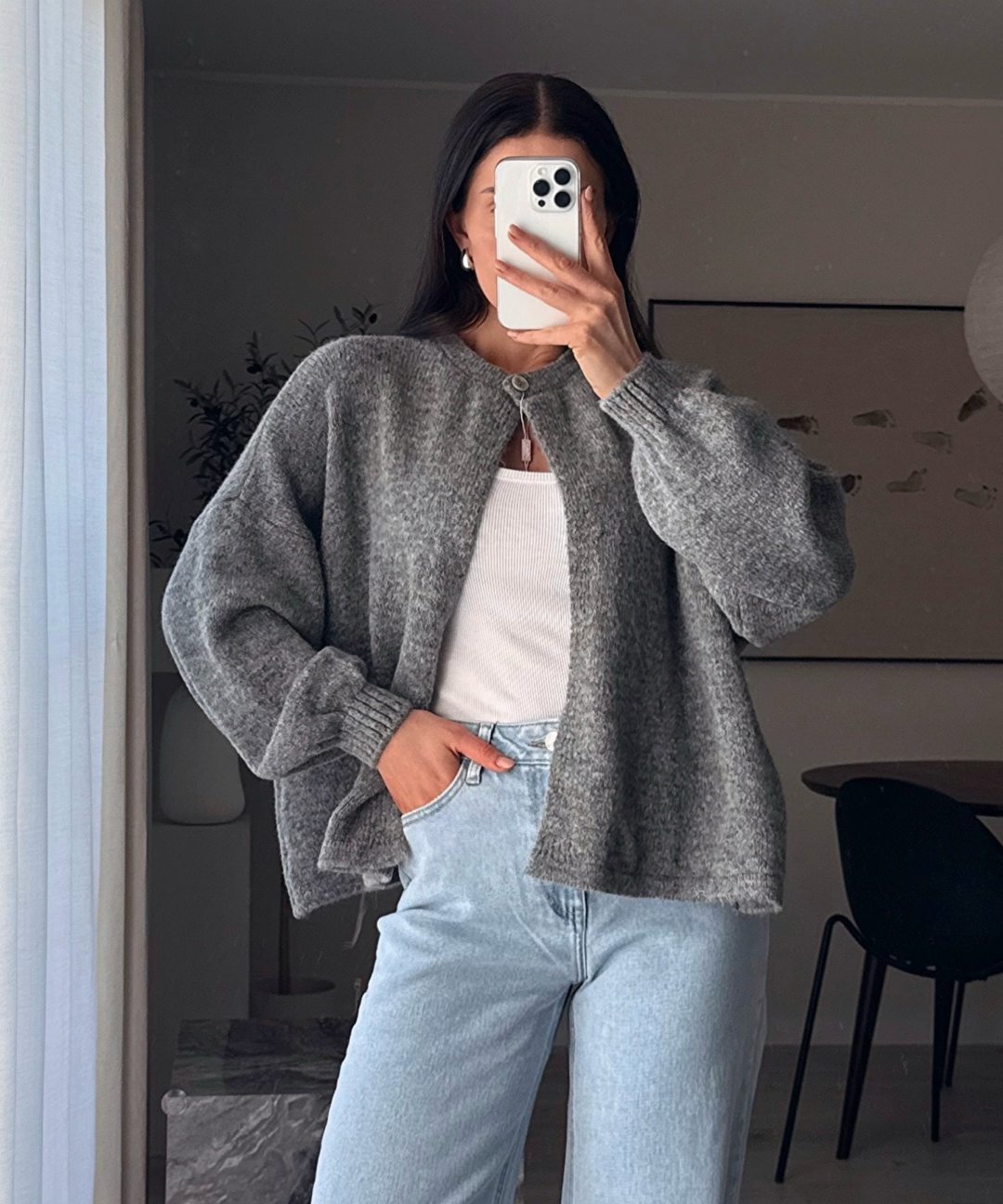 Cardigan Angela Dunkelgrau