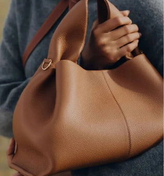 Damen Handtasche mit oberem Griff und Nahtdetail