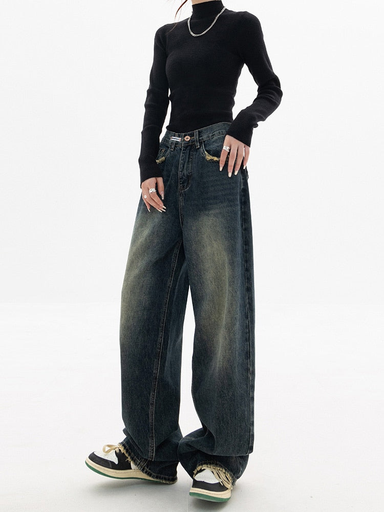 Baggy Jeans Damen | Hohe Taille & Weites Bein für lässige Silhouette