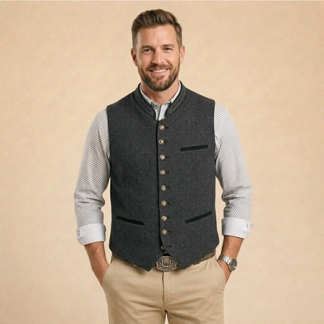 Bastian | Herrenweste Schwarz – Elegant, Bequem &amp; Zeitlos für Besondere Anlässe 3