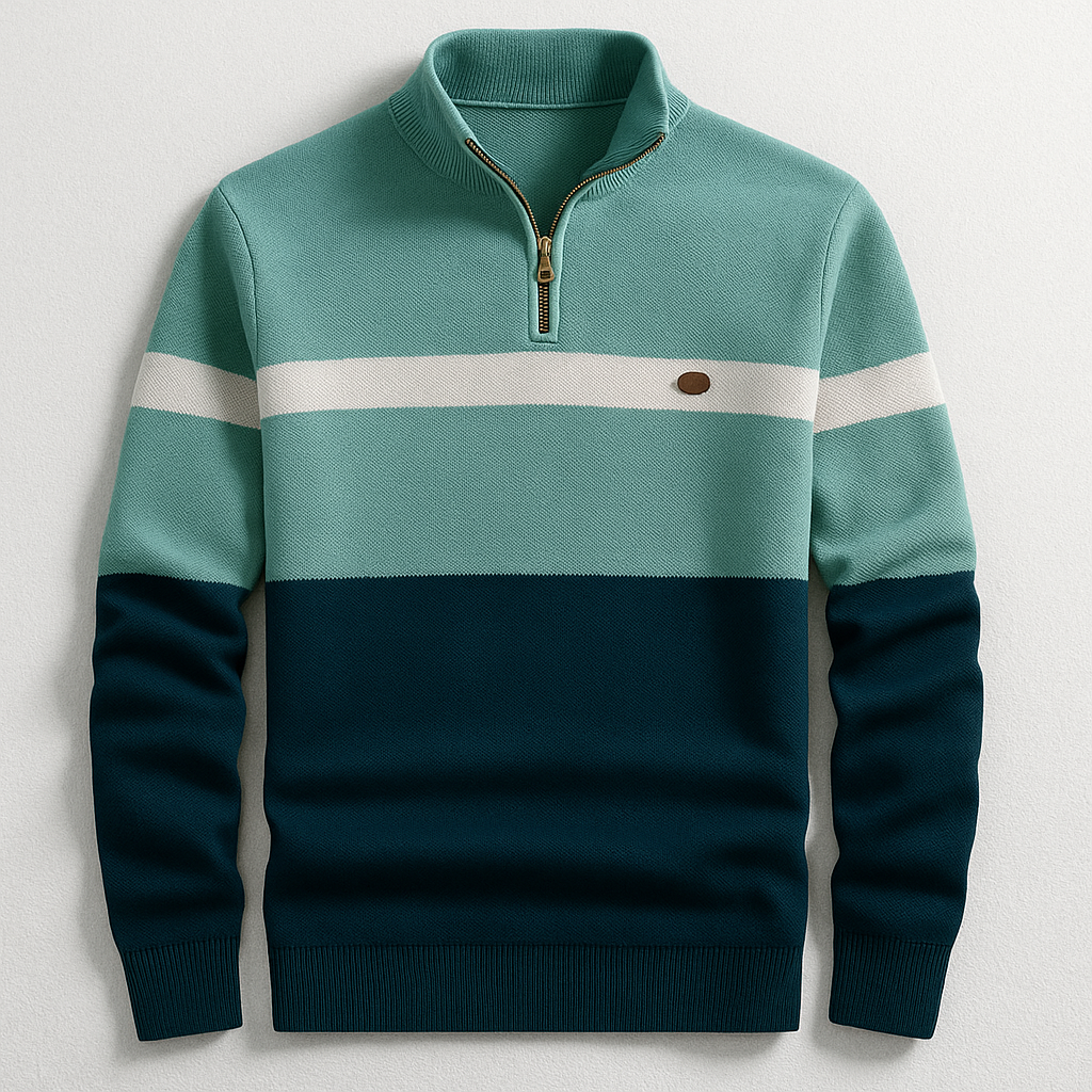George | Klassischer Herrenpullover mit Viertelreißverschluss