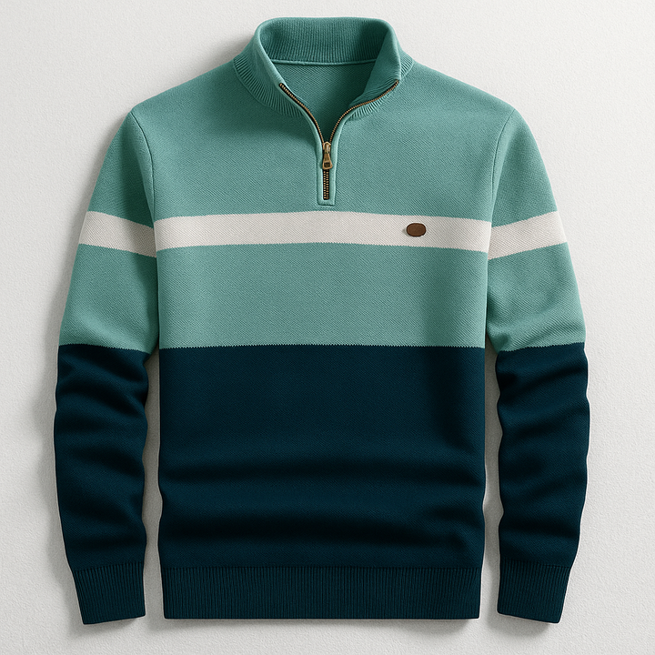 George | Klassischer Herrenpullover mit Viertelreißverschluss