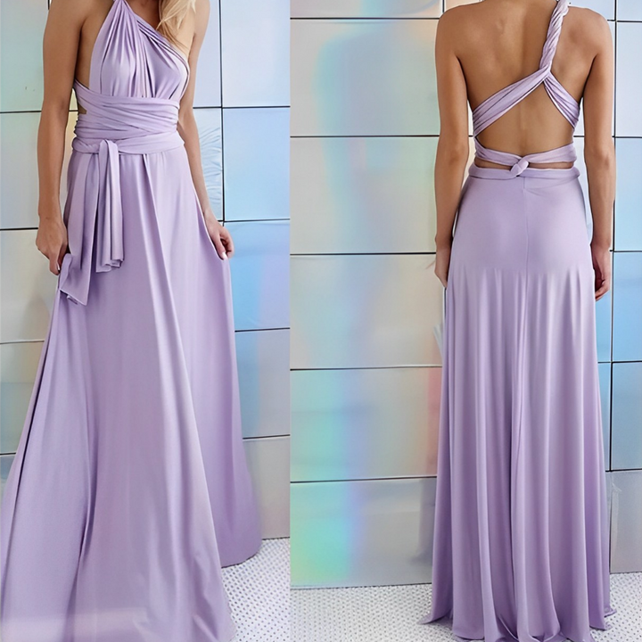 Hochzeitsgäste Kleid Damen ärmellos V-Ausschnitt