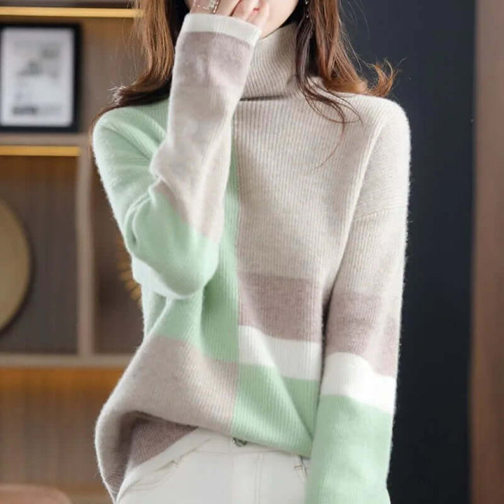 Beatrix - Eleganter farbiger Pullover