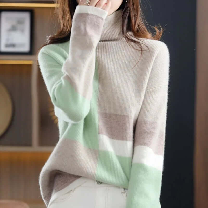 Beatrix - Eleganter farbiger Pullover