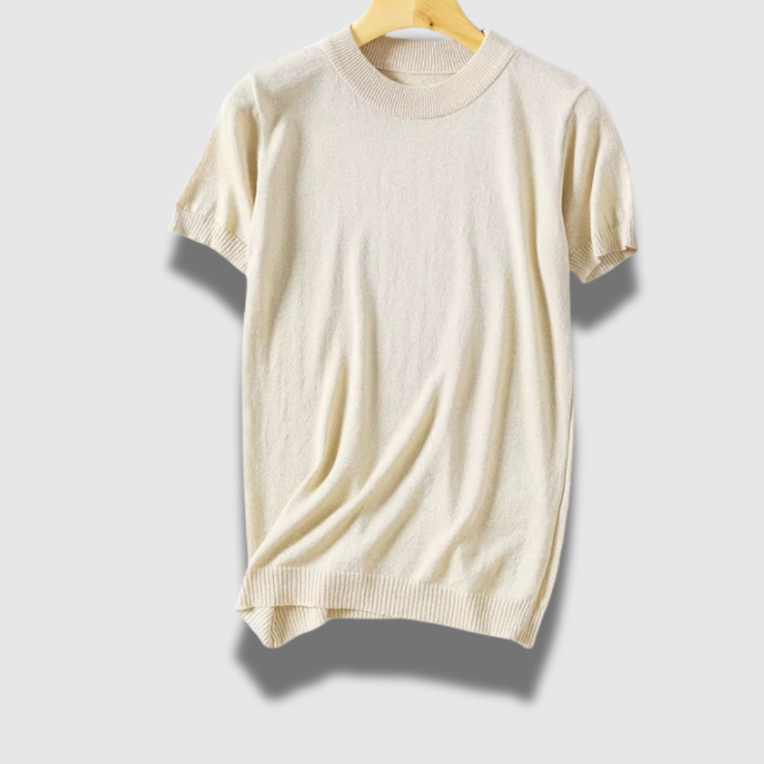 Maglione Donna Leggero Manica Corta Tessuto Lucido