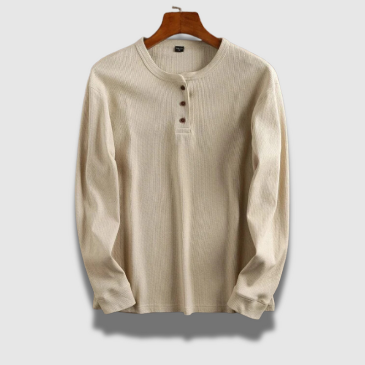 Camicia Henley Uomo Traspirante Manica Lunga