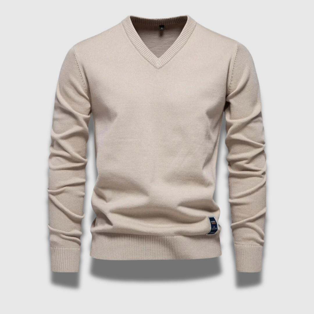 Maglione Uomo Collo a V Morbido e Caldo
