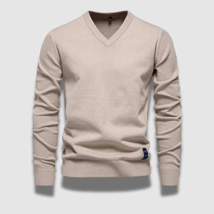 Maglione Uomo Collo a V Morbido e Caldo