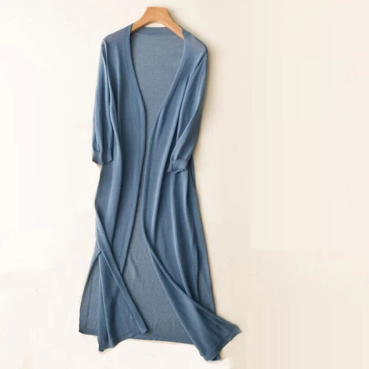 Benthe | Stilvolle lange Strickjacke 0