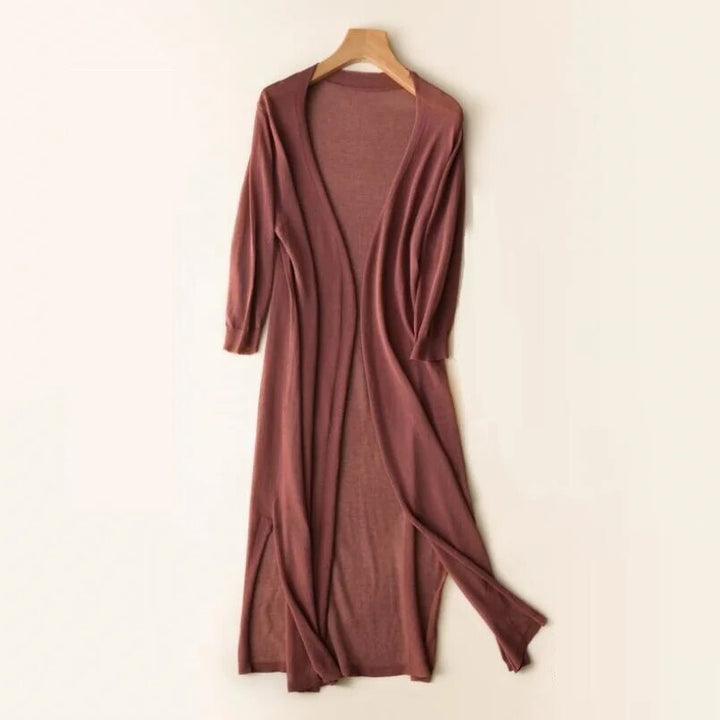 Benthe | Stilvolle lange Strickjacke 2