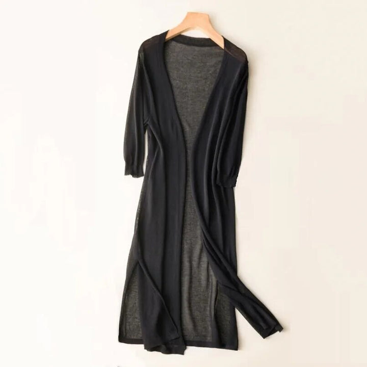 Benthe | Stilvolle lange Strickjacke 5