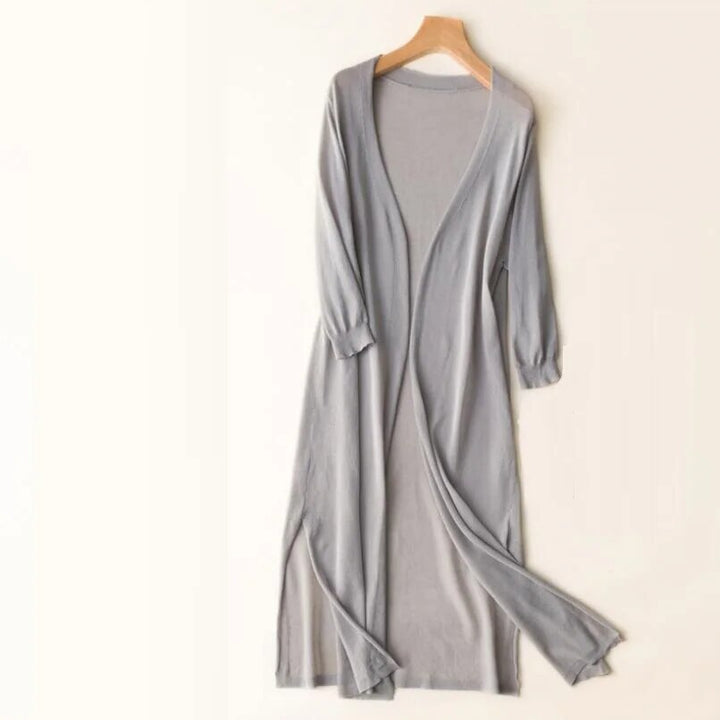 Benthe | Stilvolle lange Strickjacke 7