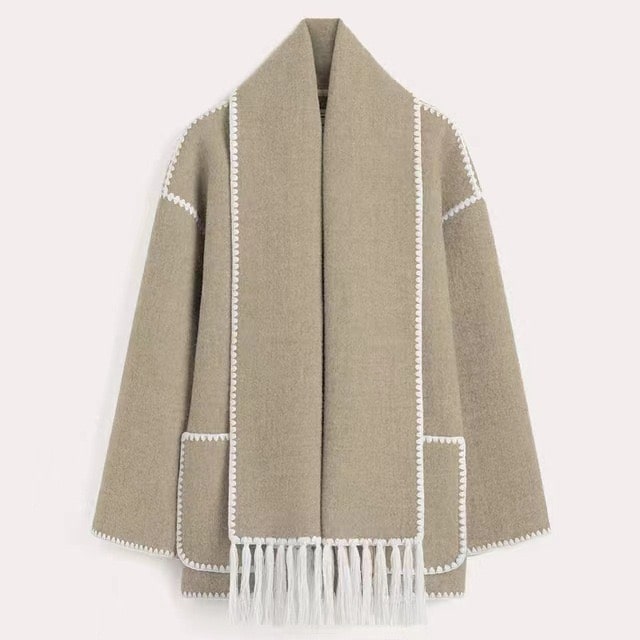 Bequeme Manteljacke aus Wolle