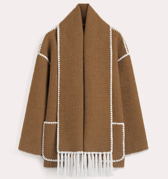 Bequeme Manteljacke aus Wolle