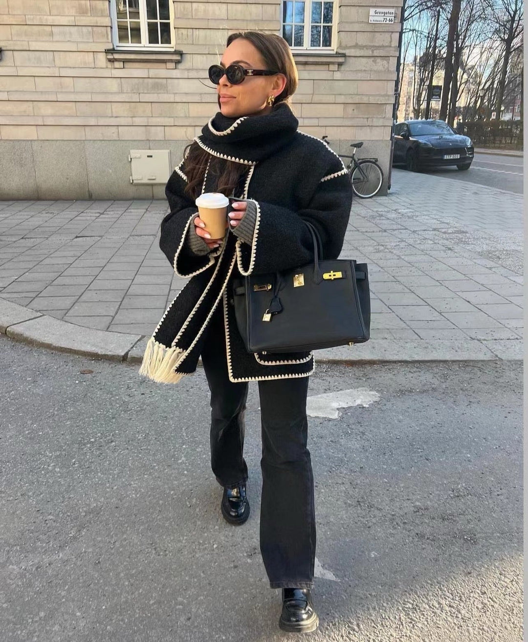 Bequeme Manteljacke aus Wolle
