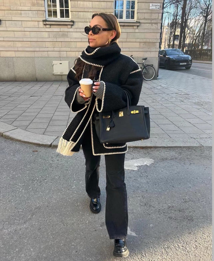 Bequeme Manteljacke aus Wolle