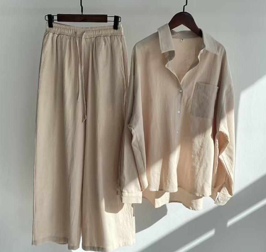 Sommerkleid Damen – Elegantes Leinenkleid mit Verzierungen