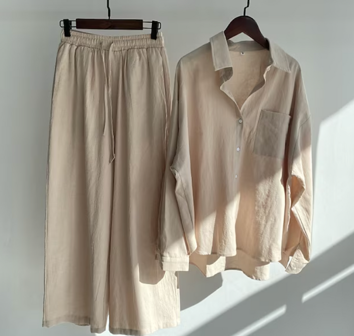 Sommerkleid Damen – Elegantes Leinenkleid mit Verzierungen