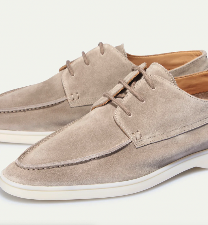 Loafers Herren mit Schnürung aus Veloursleder