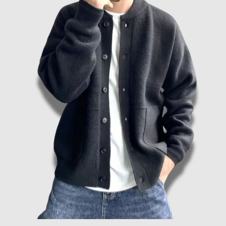 Cardigan Uomo in Maglia Bottoni Morbidi Vestibilità Comoda