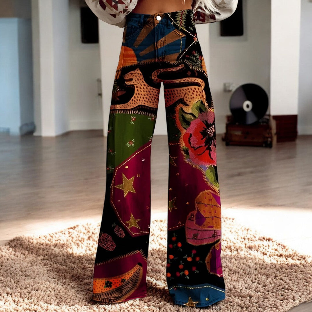 Hannah – Weite Hose mit Blumendruck