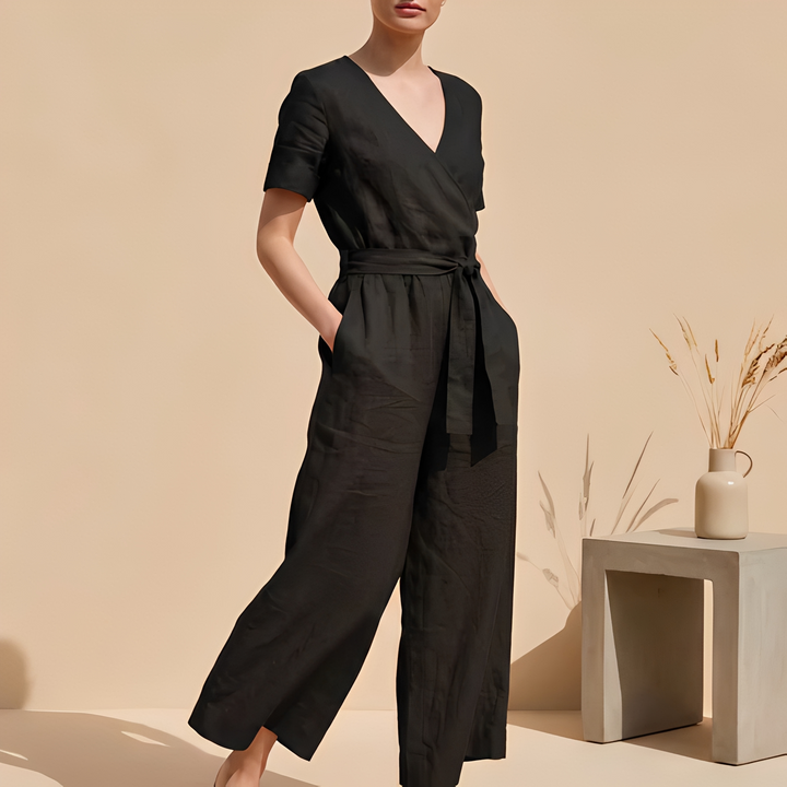 Charliya - Eleganter Damen-Overall mit Frontbindung