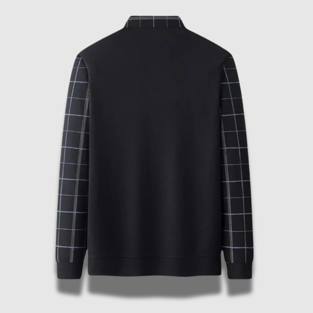 Maglione Uomo in Lana con Camicia Quadri Regular Fit