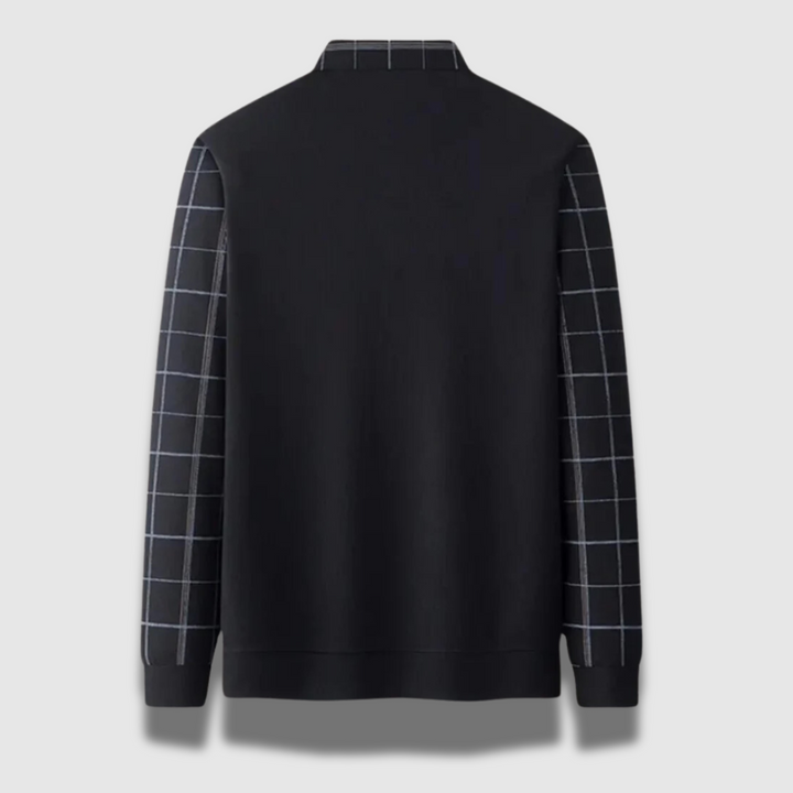 Maglione Uomo in Lana con Camicia Quadri Regular Fit