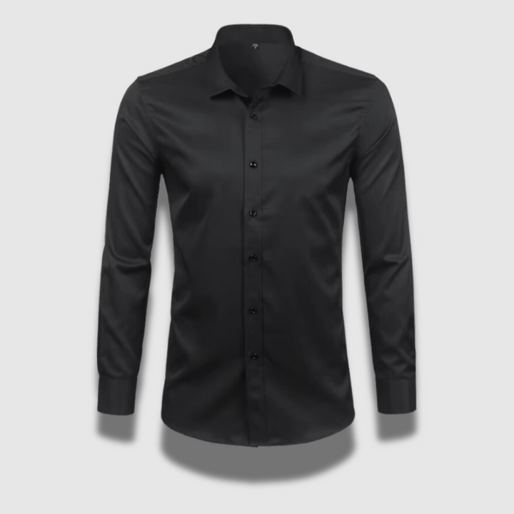 Camicia Uomo Formale Tessuto Elasticizzato Senza Pieghe