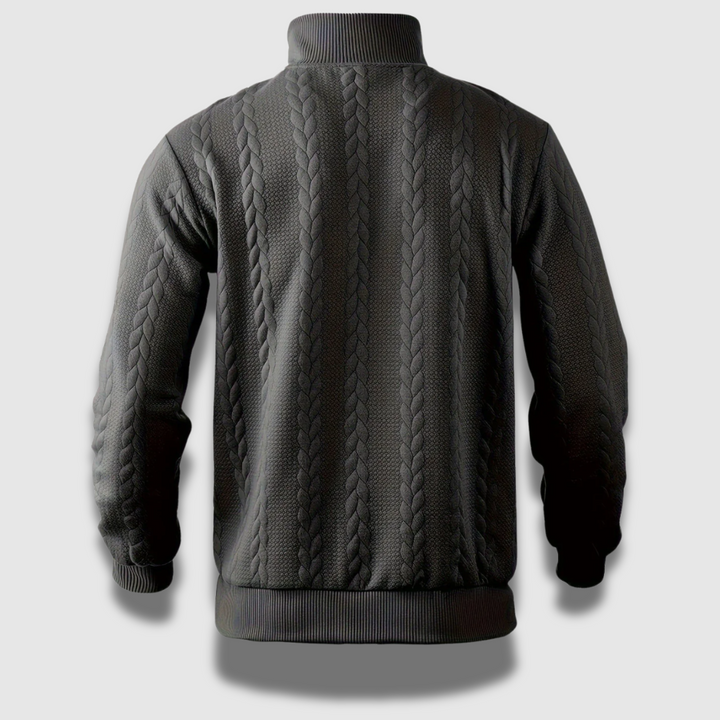 Maglione Uomo a Maglia con Zip Stile Vintage Classico