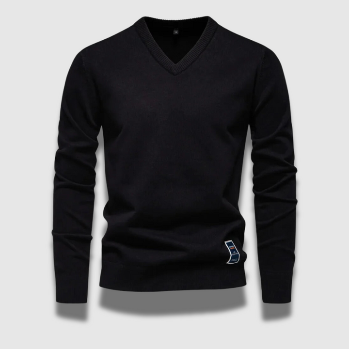 Maglione Uomo Collo a V Morbido e Caldo