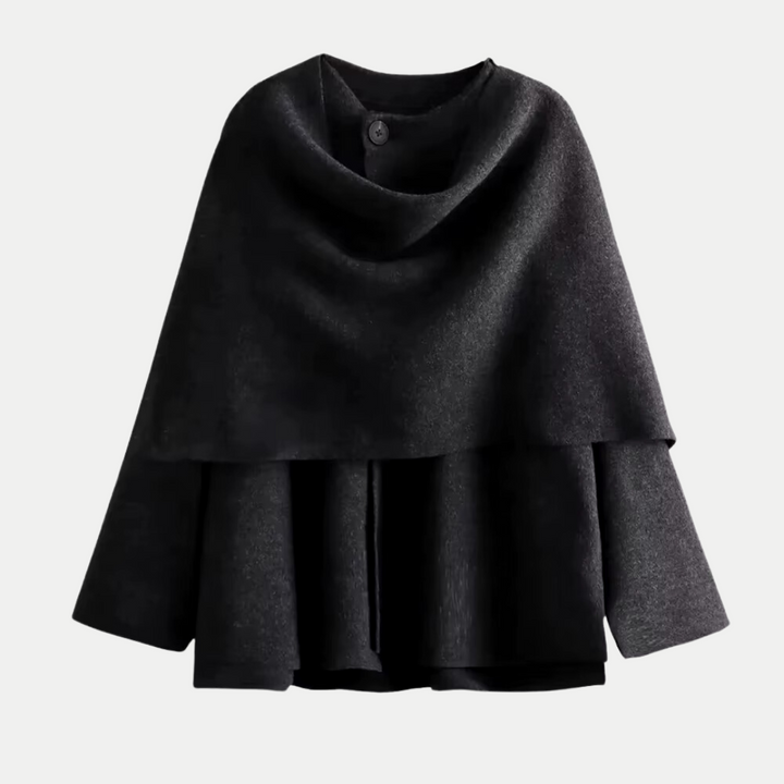 Cappotto Donna in Maglia con Orlo Spaccato Design Moderno