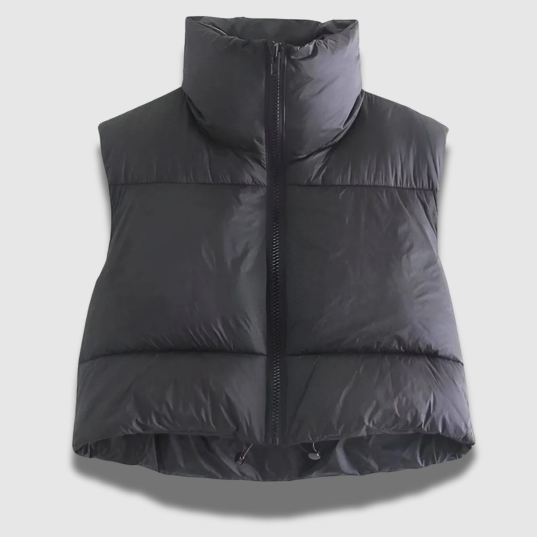 Gilet Donna Imbottito Senza Maniche Scollo Girocollo - Vesarelli