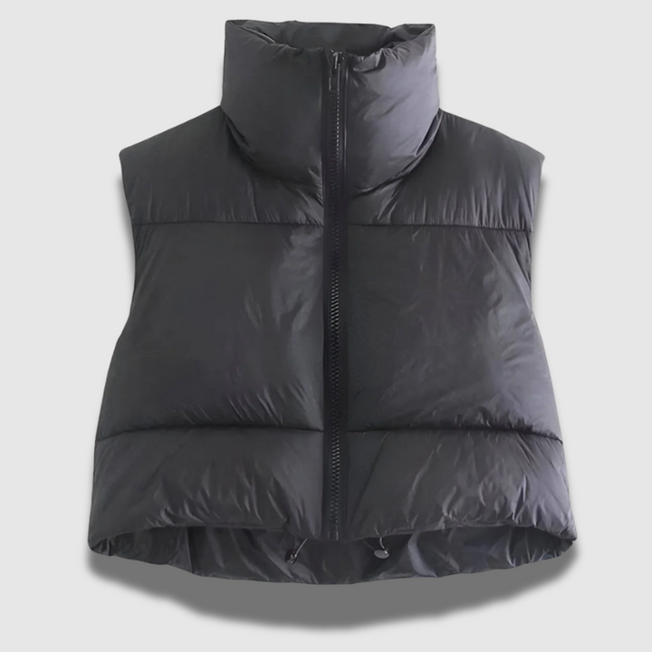Gilet Donna Imbottito Senza Maniche Scollo Girocollo - Vesarelli