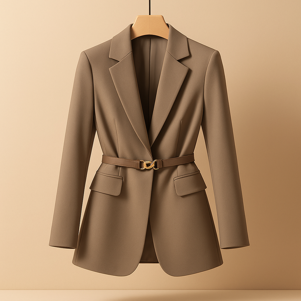 Blazer Damen Tailliert | Gürtel-Detail & Definierte Silhouette