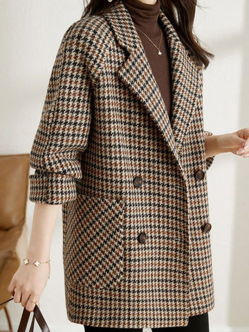 Pauline | Damen Kariertes Blazer-Jackett für den Frühling
