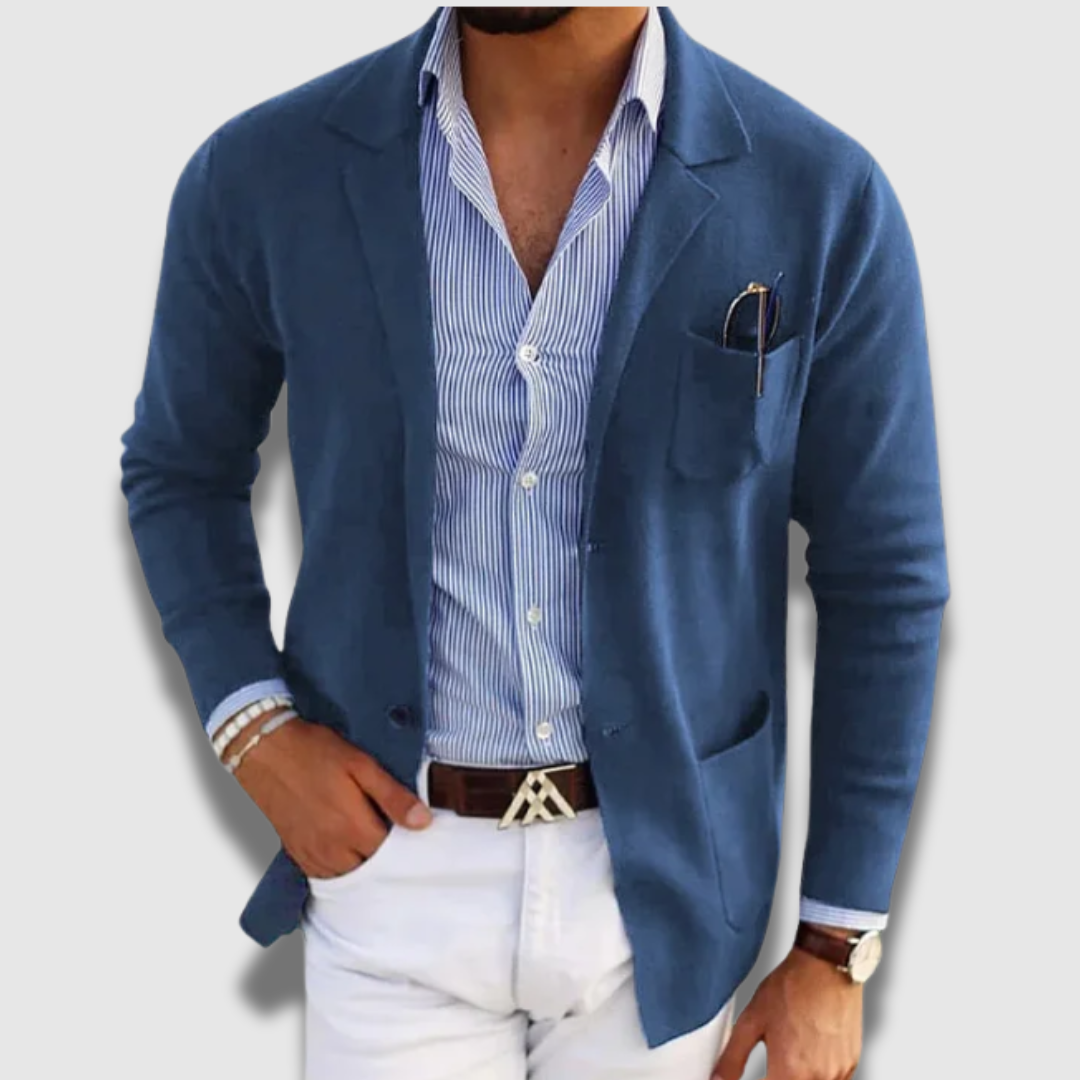 Blazer Uomo Sartoriale Classico Vestibilità Comoda Formale