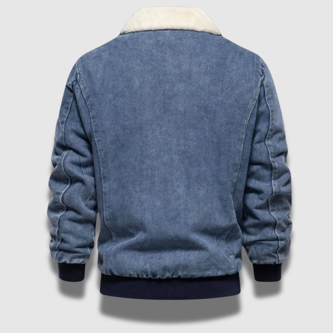 Giacca Uomo in Denim Isolata Classica Resistente