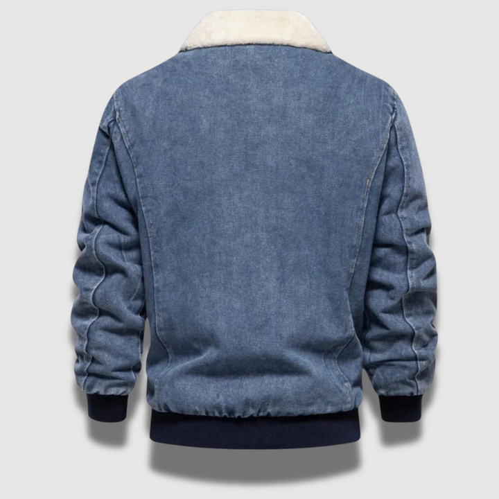 Giacca Uomo in Denim Isolata Classica Resistente