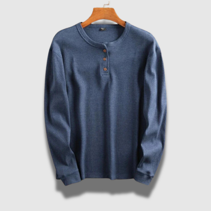 Camicia Henley Uomo Traspirante Manica Lunga