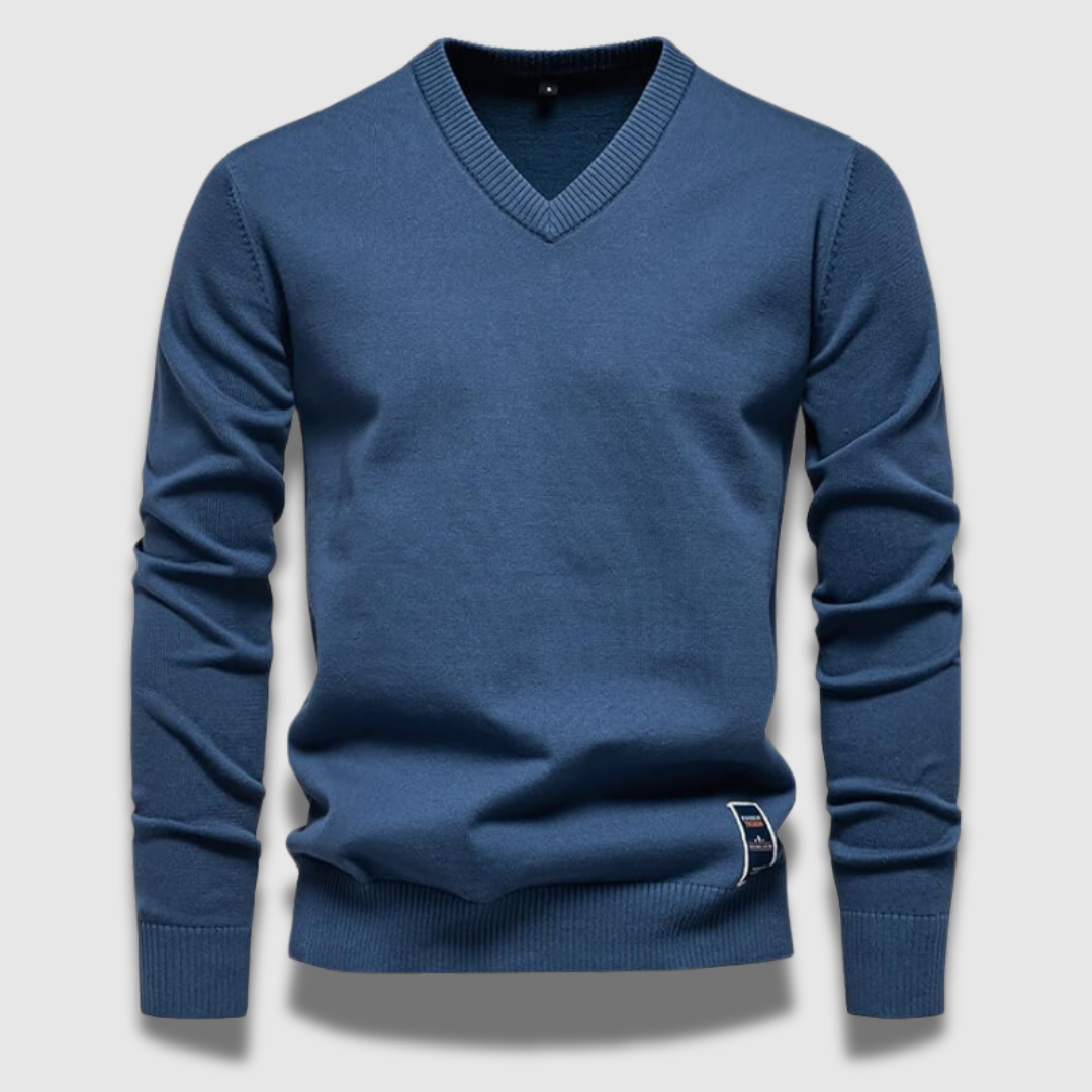 Maglione Uomo Collo a V Morbido e Caldo
