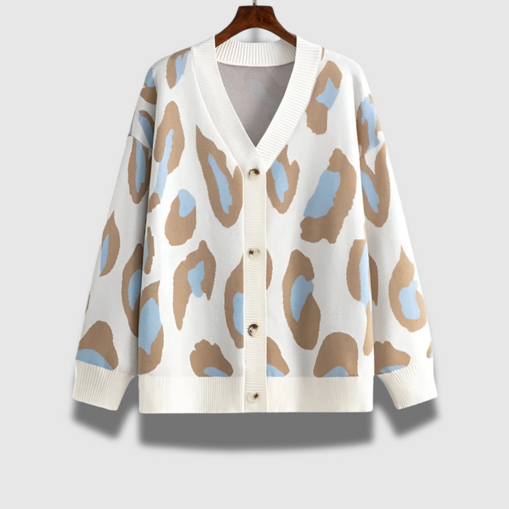 Cardigan Lungo Donna in Maglia con Scollo a V