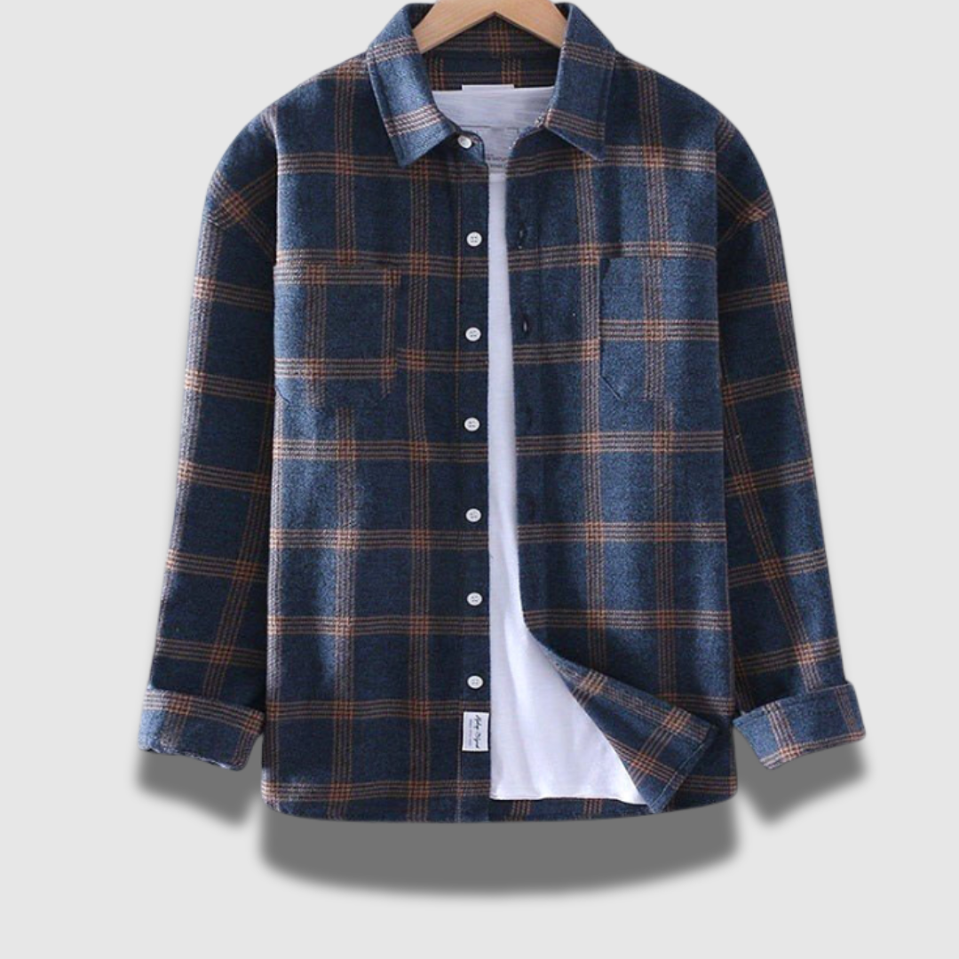 Camicia Uomo in Cotone Morbido Manica Lunga Classica