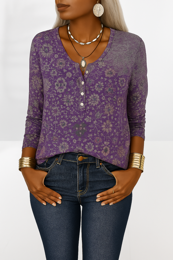 Bluse Damen | Florales Design & Lockere Passform