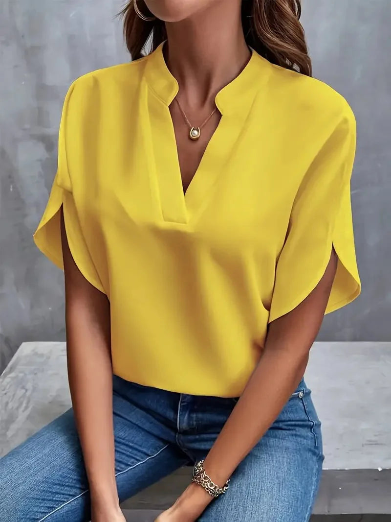 Bluse Damen V-Ausschnitt | Fließender Fall & Eleganter Look
