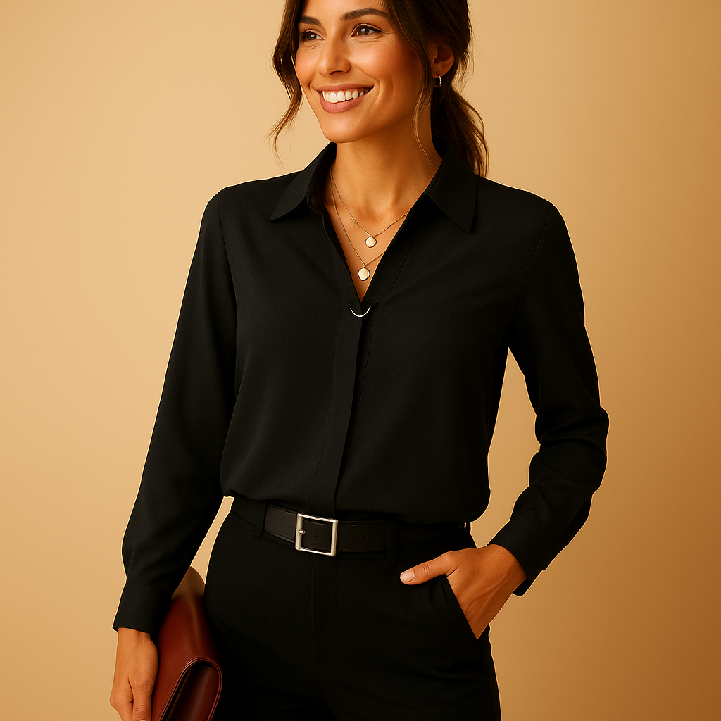 Bluse Damen | V-Ausschnitt & gepflegter Look
