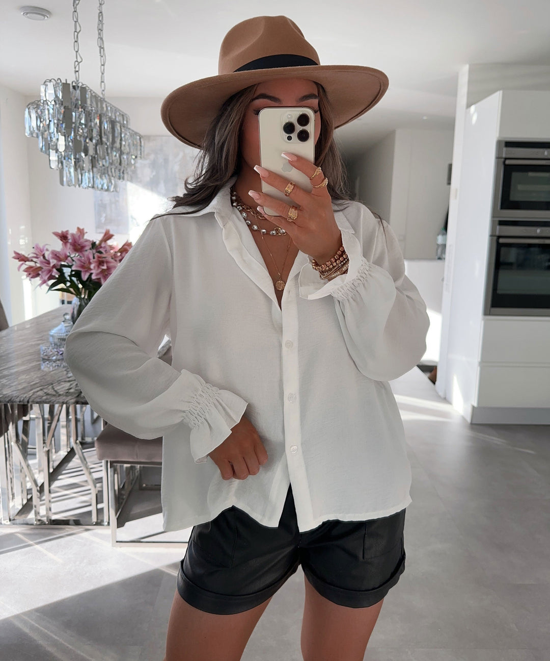 Bluse Diona Weiß  Ladypolitan ♡   