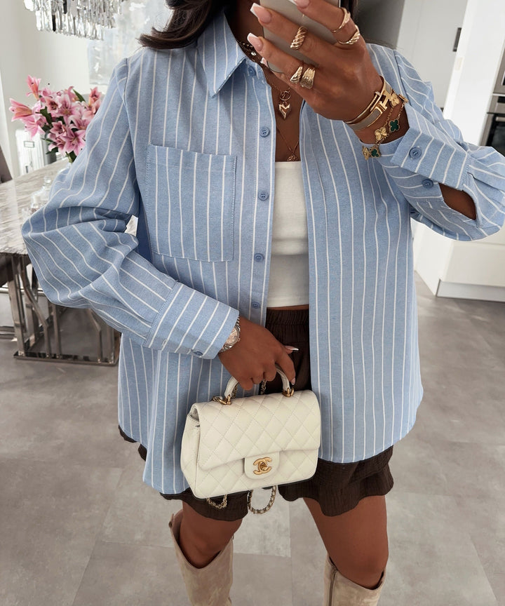 Bluse Maraia Streifen Blau